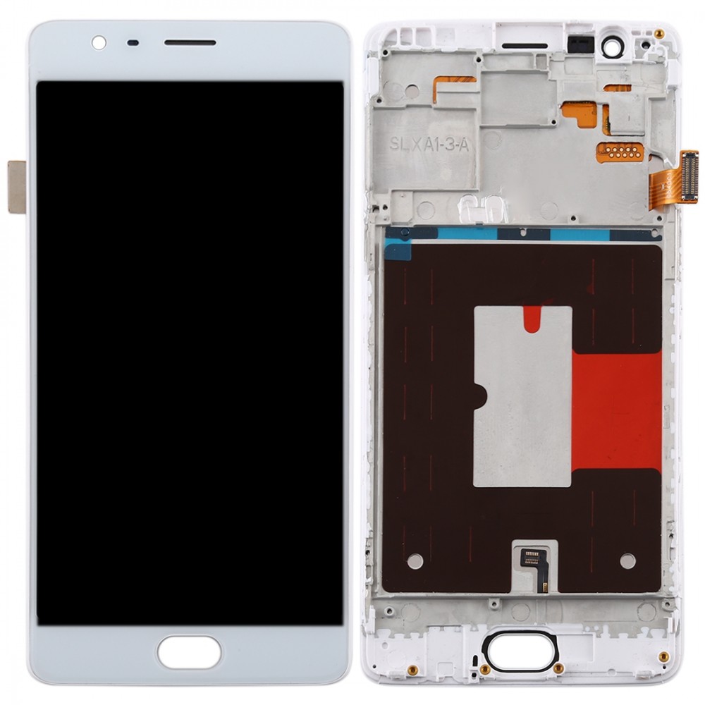 TFT Material LCD Screen and Digitizer Full Assembly with Frame for OnePlus 3 / 3T A3000 A3010 (White) Other Replacement Parts OnePlus 3